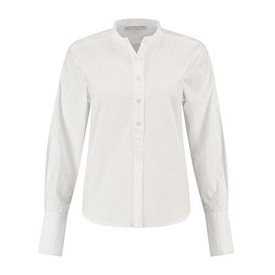 rough studios valentine top white front nok1490 fDesW9ev Rough Studios hvit skjorte kinakrage lange mansjetter